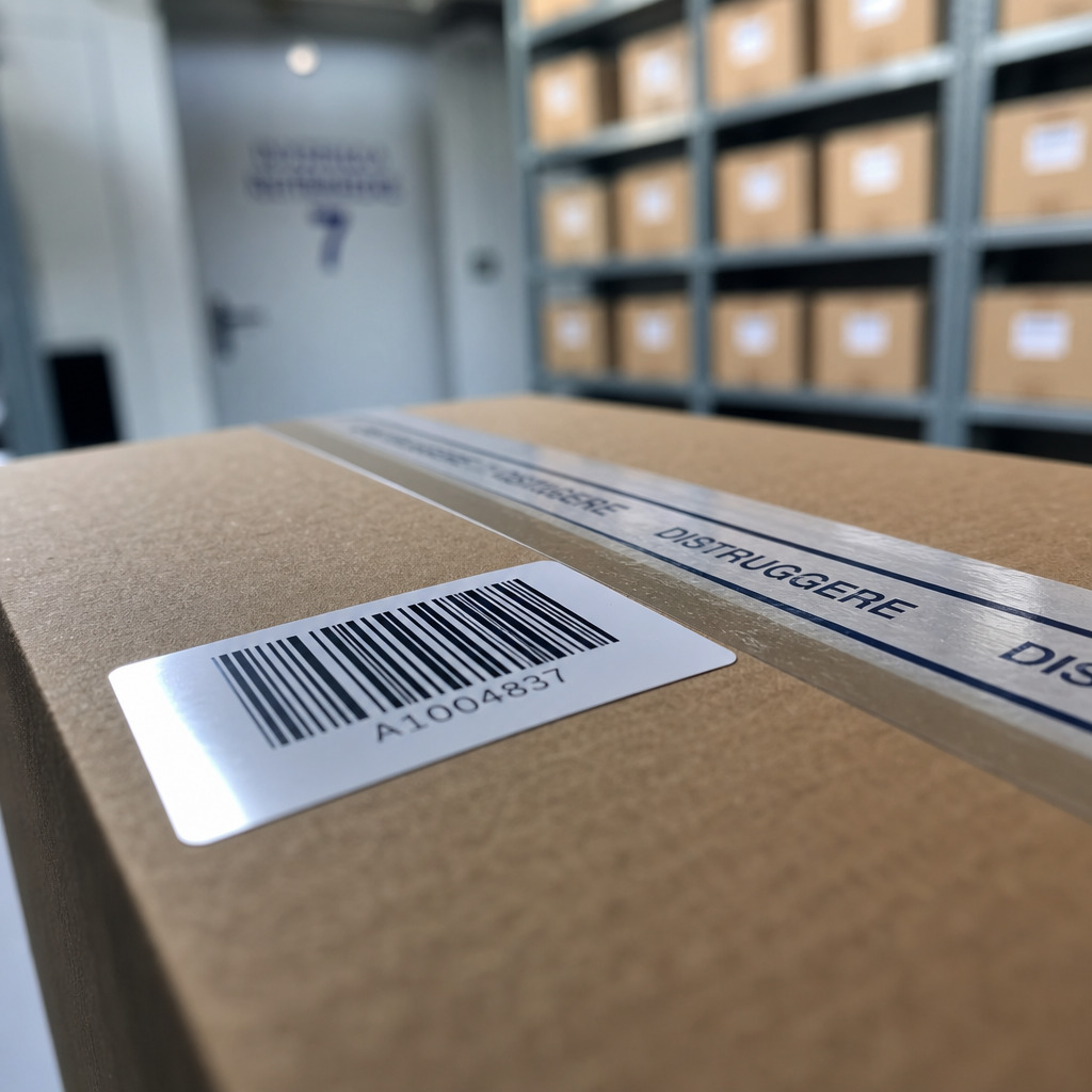 Gli scatoloni con documenti da distruggere sono stati divisi dal resto dell'archivio e si trovano in un'area protetta, ad accesso limitato.